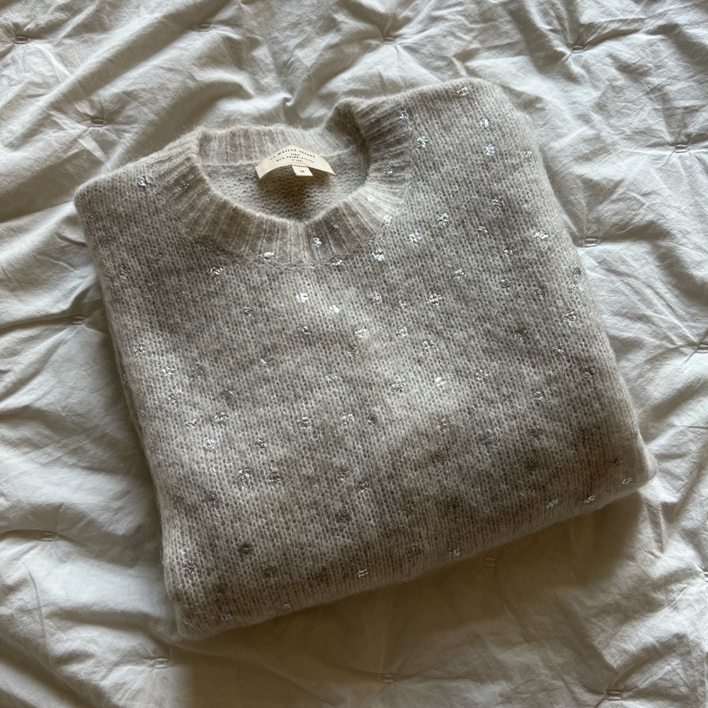 Elegant Beige Crew Neck Sweater